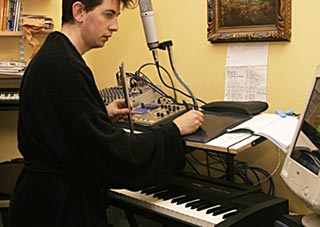 Paddy Uglow in the studio